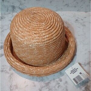 NWT Straw Hat with Rolled Brim